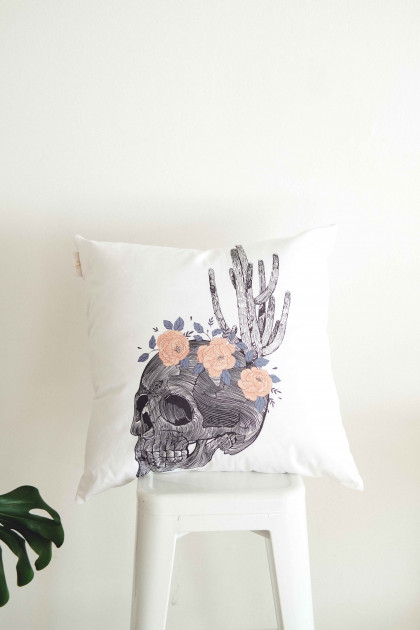 Cactus Skull Scatter Cushion Cover